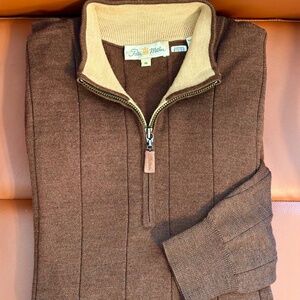 WINTER SALE!!!  Peter Millar Extra Fine Italian Merino Quarter Zip Jumper SZ M